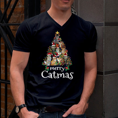 Merry Catmas Funny Cat Mom Cat Dad Christmas Cat T-Shirt - Christmas Unisex T-Shirt/Hoodie/Sweatshirt - NGHL00