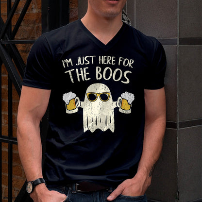 Im Just Here for the Boos Funny Gift Halloween Ghost T-Shirt - Halloween Unisex T-Shirt/Hoodie - NGHL00