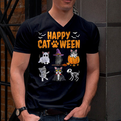 Cats Halloween Spooky Holiday Cute Kitten Cat Halloween T-Shirt - Halloween Unisex T-Shirt/Hoodie - NGHL00
