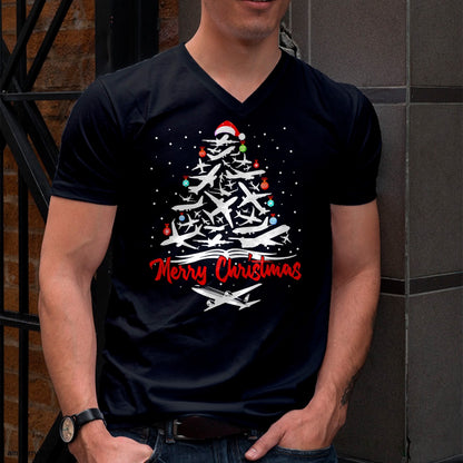 Airplane Christmas Tree tshirts T-Shirt - Christmas Unisex T-Shirt/Hoodie/Sweatshirt - NGHL00