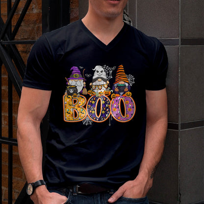 Funny Boo Witch Sipders Pumpkins Happy Halloween Gnome T-Shirt - Halloween Unisex T-Shirt/Hoodie - NGHL00