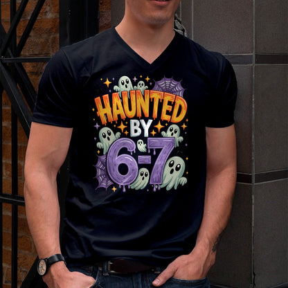 Haunted by 67 – Funny Ghost and Pumpkin Halloween Costume T-Shirt  - Halloween Unisex T-Shirt/Hoodie - NGHL00