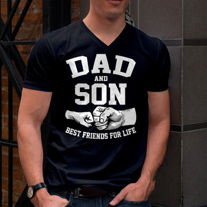 Dad and Son Best Friends for Life Fathers Day Dad and Son T-Shirt - Gift From Dad Unisex T-Shirt/Hoodie - NGHL00 (SKUT-2310EMAILDS-08)