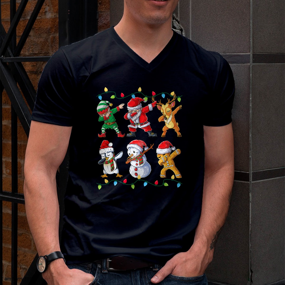 Dabbing Santa Elf Friends Christmas Boys Girls Men Xmas Dab T-Shirt - Christmas Unisex T-Shirt/Hoodie/Sweatshirt - NGHL00