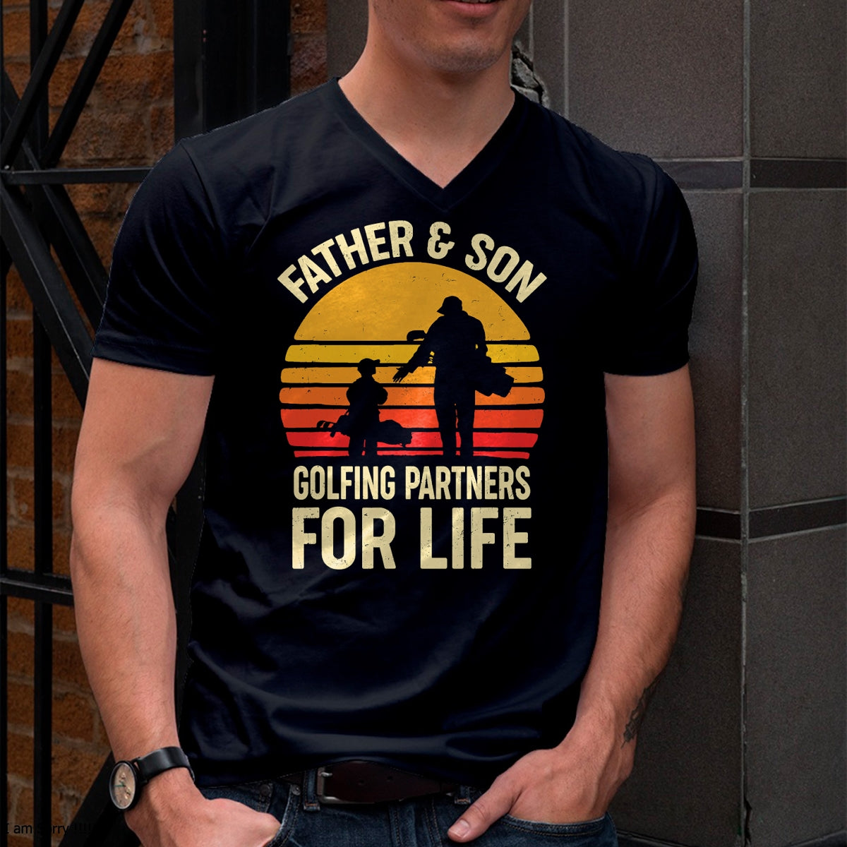 Golf Golfing Father Son Matching Dad T-Shirt - Gift From Dad Unisex T-Shirt/Hoodie - NGHL00 (SKUT-2310EMAILDS-31)