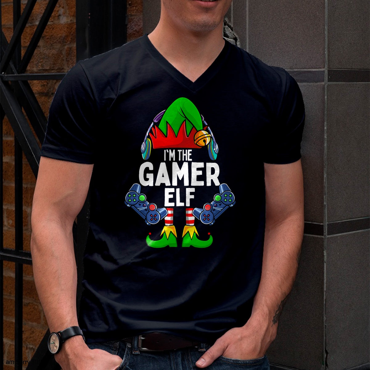 Gamer Elf Matching Family Christmas T-Shirt - Christmas Unisex T-Shirt/Hoodie/Sweatshirt - NGHL00