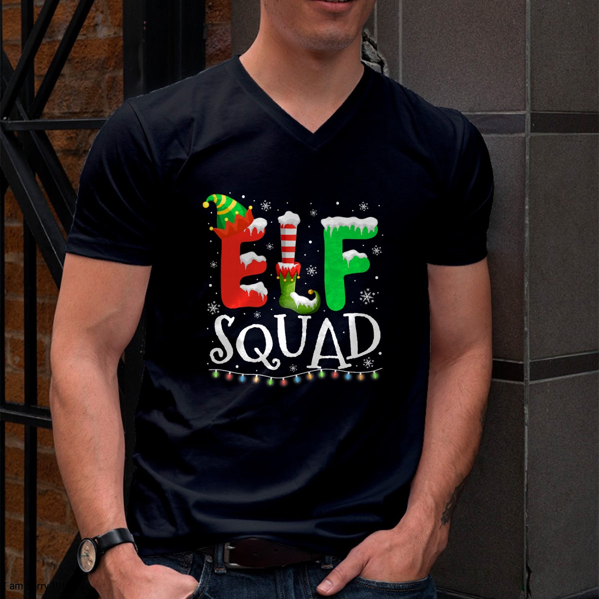Elf Family Christmas Matching Pajamas Xmas Elf Squad T-Shirt - Christmas Unisex T-Shirt/Hoodie/Sweatshirt - NGHL00