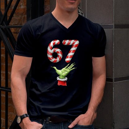 Santa Six Seven 67 Meme Christmas 67 Candy Cane Kids Boys T-Shirt - Christmas Unisex T-Shirt/Hoodie/Sweatshirt - NGHL00