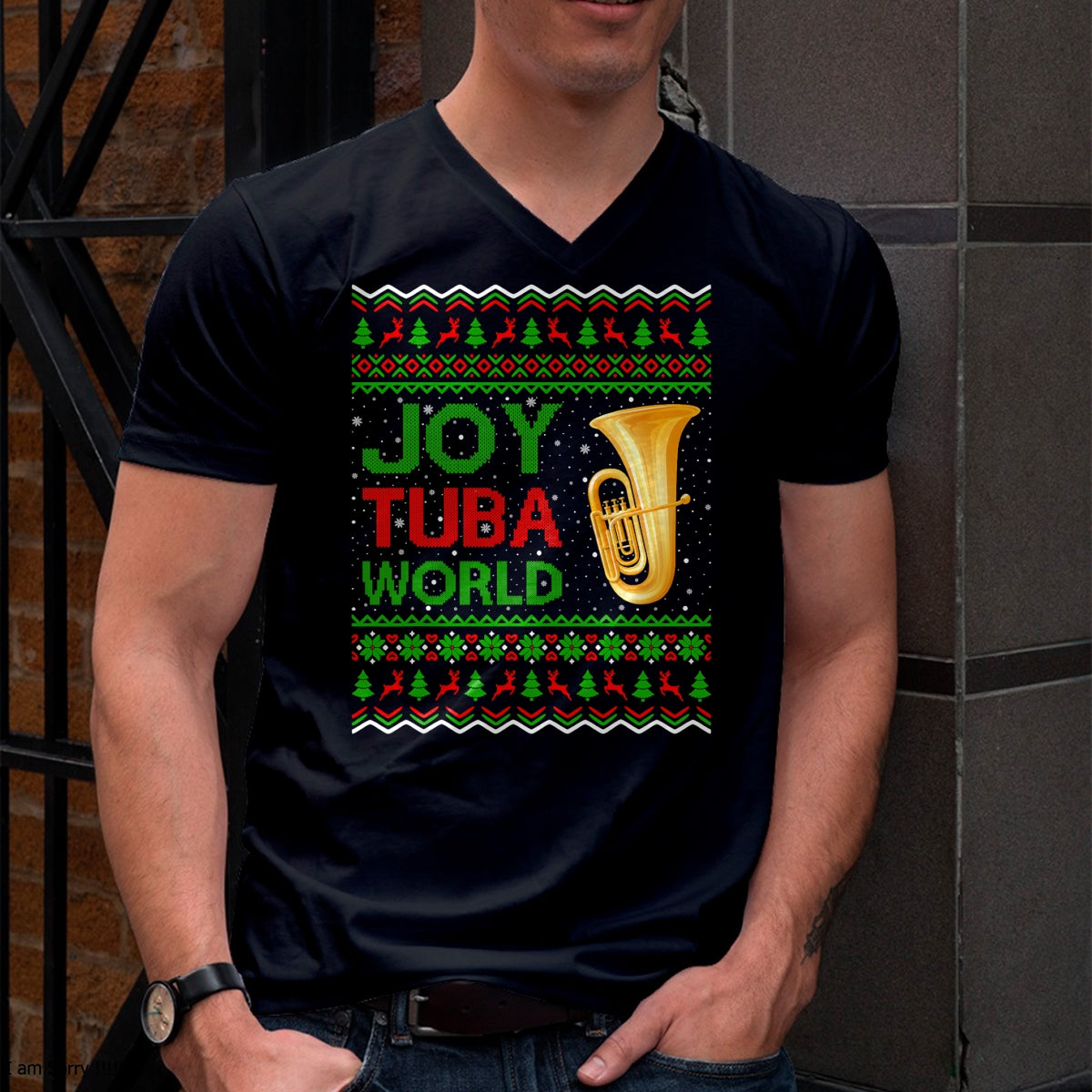 Joy Tuba World Music Lover Xmas Gift Ugly Tuba Christmas T-Shirt - Christmas Unisex T-Shirt/Hoodie/Sweatshirt - NGHL00