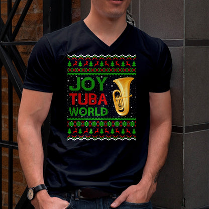 Joy Tuba World Music Lover Xmas Gift Ugly Tuba Christmas T-Shirt - Christmas Unisex T-Shirt/Hoodie/Sweatshirt - NGHL00
