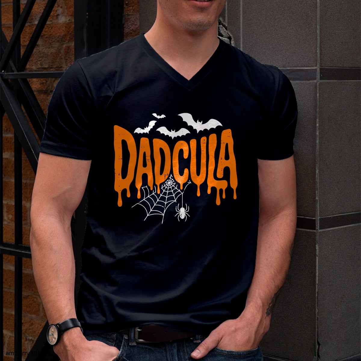 Dadcula Funny Halloween Dad Costume Spider Bat for Dad Men T-Shirt - Gift From Dad Unisex T-Shirt/Hoodie - NGHL00 (SKUT-2310EMAILDS-14)