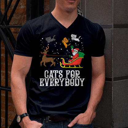 Cats For Everybody Christmas Cat Funny Xmas Women Santa T-Shirt - Christmas Unisex T-Shirt/Hoodie/Sweatshirt - NGHL00