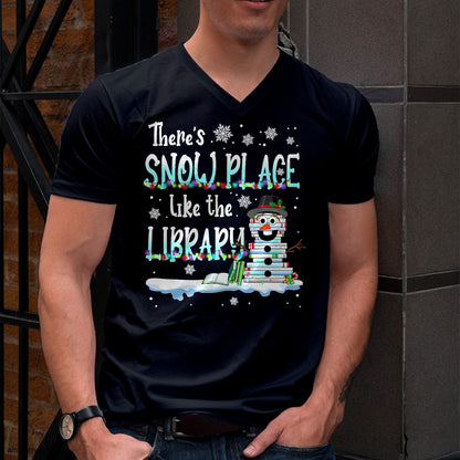 Librarian There's Snow Place Like The Library Christmas Snow T-Shirt - Christmas Unisex T-Shirt/Hoodie/Sweatshirt - NGHL00