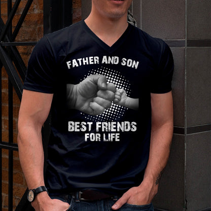 Father Son Best Friends for Life Fist Bump Matching T-Shirts T-Shirt - Gift From Dad Unisex T-Shirt/Hoodie - NGHL00 (SKUT-2310EMAILDS-25)