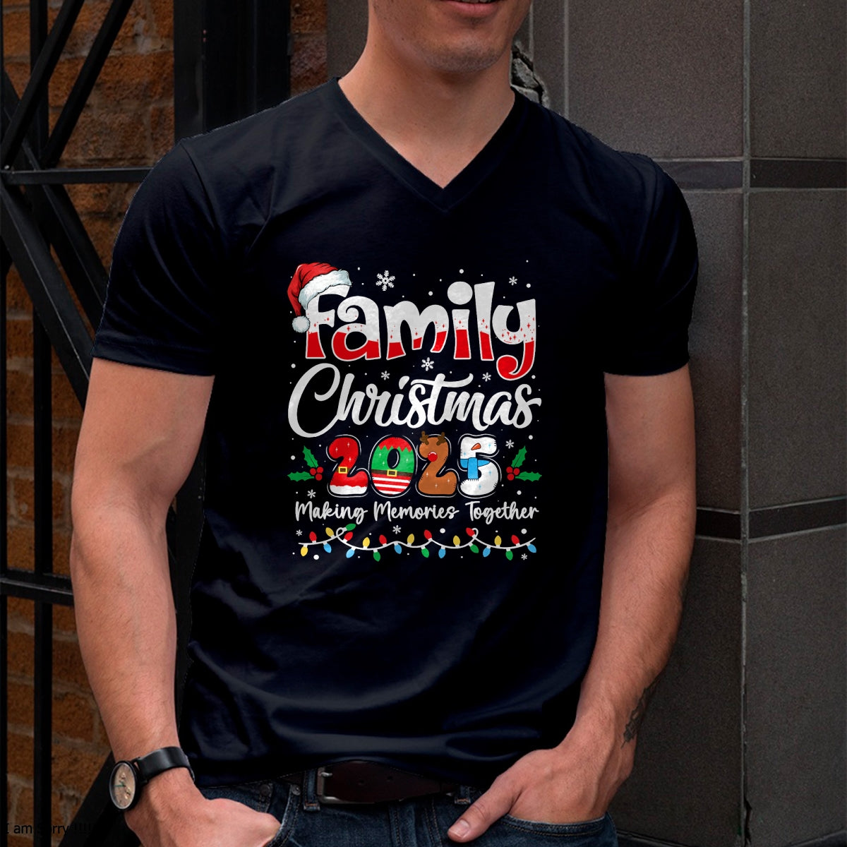 Family Christmas 2025 Matching Outfit Xmas Squad Santa T-Shirt - Christmas Unisex T-Shirt/Hoodie/Sweatshirt - NGHL00