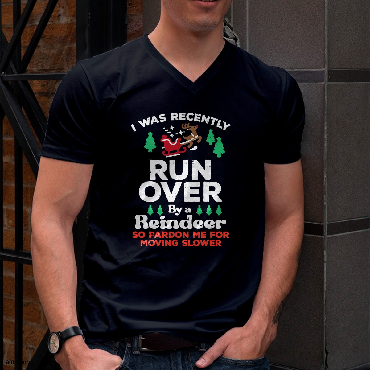 Christmas Runover By Reindeer Funny Xmas Women Men Kids T-Shirt - Christmas Unisex T-Shirt/Hoodie/Sweatshirt - NGHL00