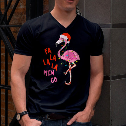 Fa La La Mingo Flamingo Christmas Tropical Xmas Tree Lights T-Shirt - Christmas Unisex T-Shirt/Hoodie/Sweatshirt - NGHL00