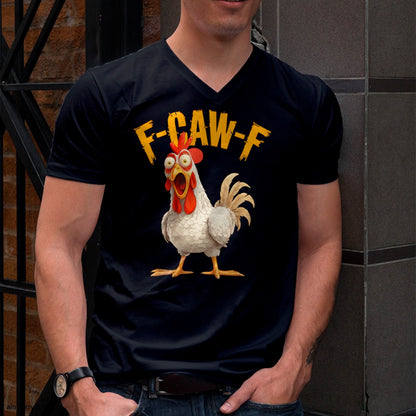 Funny F-Awk-F Chicken F-Caw-F Rooster Pun Retro T-Shirt - Halloween Unisex T-Shirt/Hoodie - NGHL00 (SKUT-1810HALLOWEEN-01)