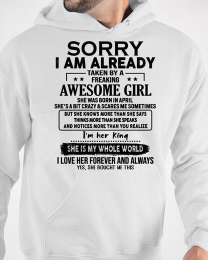 April - Awesome Girl born in April - Special gift for your boyfriend - From Wife NGHL04 (SKU.AT16)