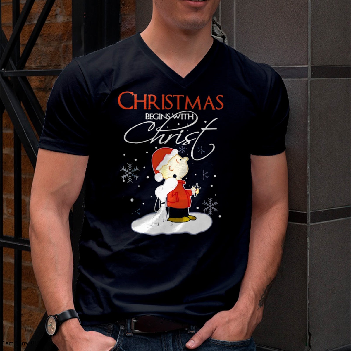 Christmas Begins With Christ Xmas Gift Holiday costume T-Shirt - Christmas Unisex T-Shirt/Hoodie/Sweatshirt - NGHL00