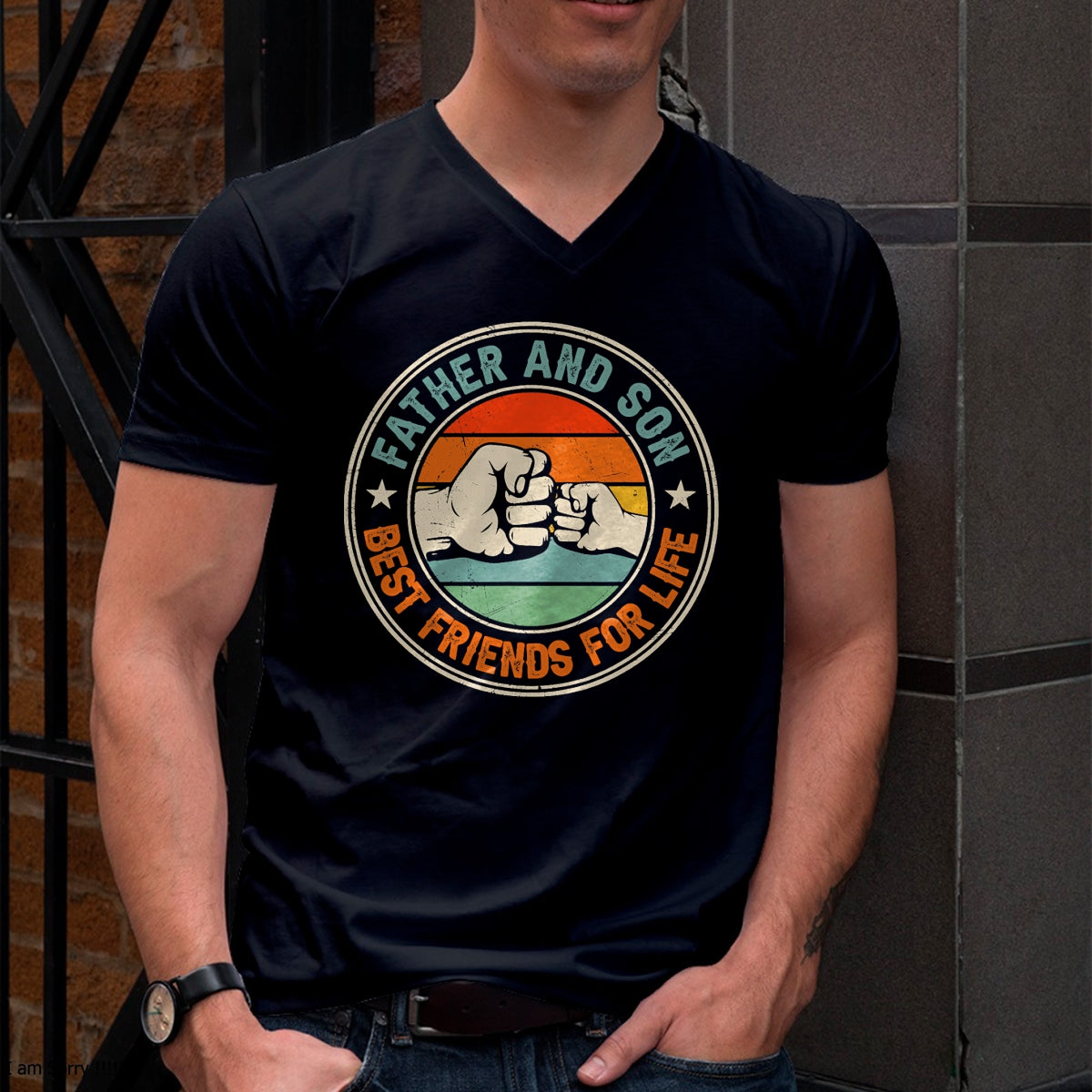 Father And Son Best Friends For Life Matching Father's Day T-Shirt - Gift From Dad Unisex T-Shirt/Hoodie - NGHL00 (SKUT-2310EMAILDS-21)