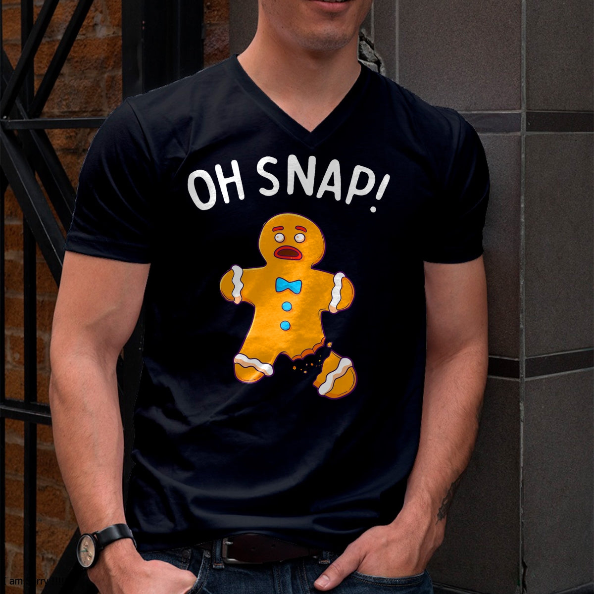 Gingerbread Man Oh Snap Christmas Funny Cookie Baking Gift Short Sleeve T-Shirt - Christmas Unisex T-Shirt/Hoodie/Sweatshirt - NGHL00 (Copy)