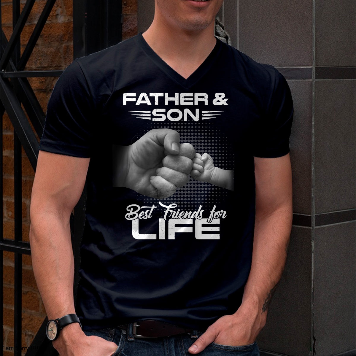 Father & Son Best Friends For Life Matching Father's Day T-Shirt - Gift From Dad Unisex T-Shirt/Hoodie - NGHL00 (SKUT-2310EMAILDS-19)