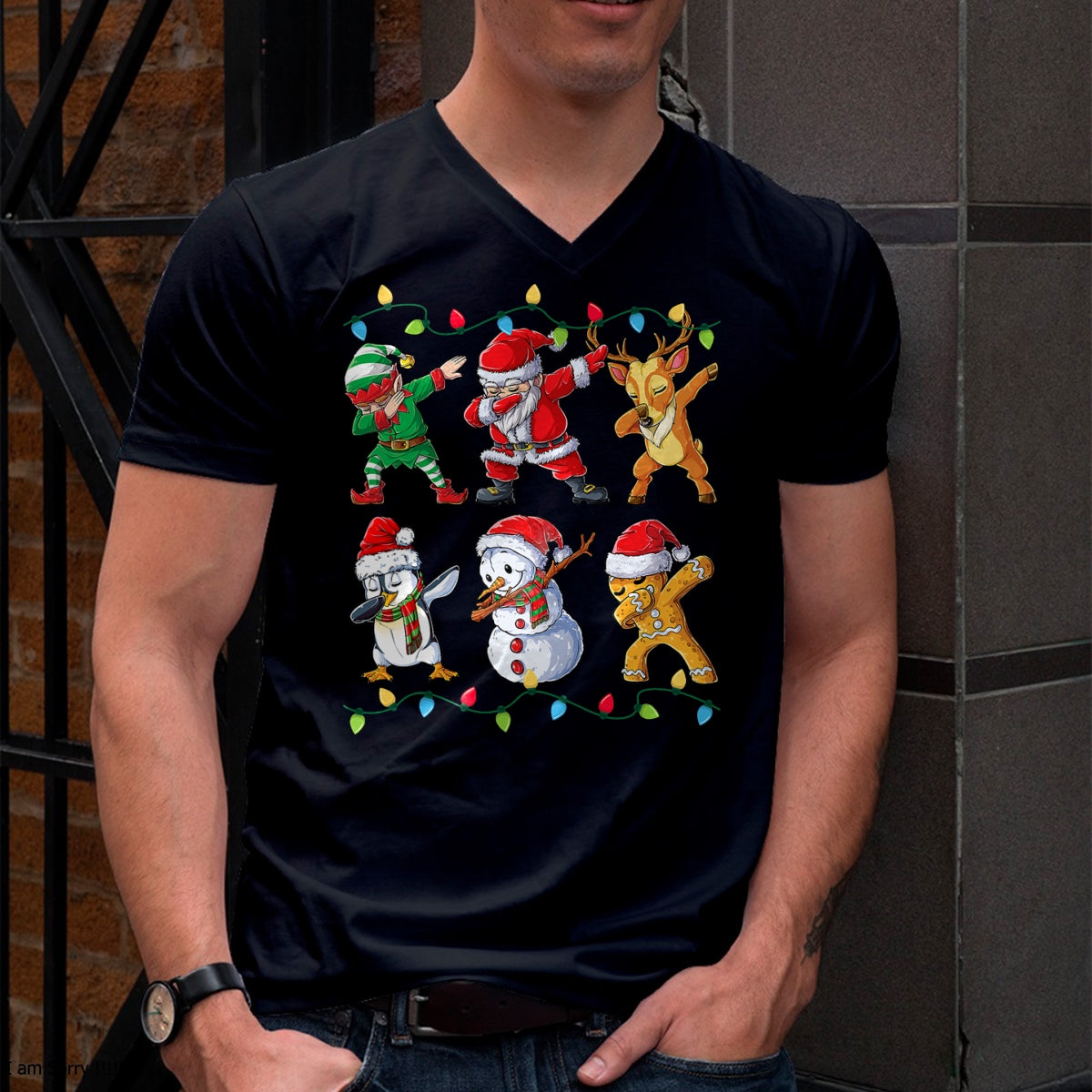 Dabbing Santa Elf Friends Christmas Boys Girls Men Xmas Dab T-Shirt - Christmas Unisex T-Shirt/Hoodie/Sweatshirt - NGHL00