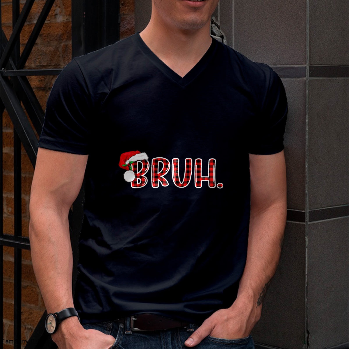 Bruh Funny Christmas Plaid Teens Boys Kids Xmas Pajamas T-Shirt - Christmas Unisex T-Shirt/Hoodie/Sweatshirt - NGHL00