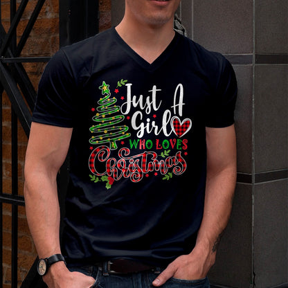 Just a Girl who Loves Christmas a Gift for XMAS Women Girls T-Shirt - Christmas Unisex T-Shirt/Hoodie/Sweatshirt - NGHL00