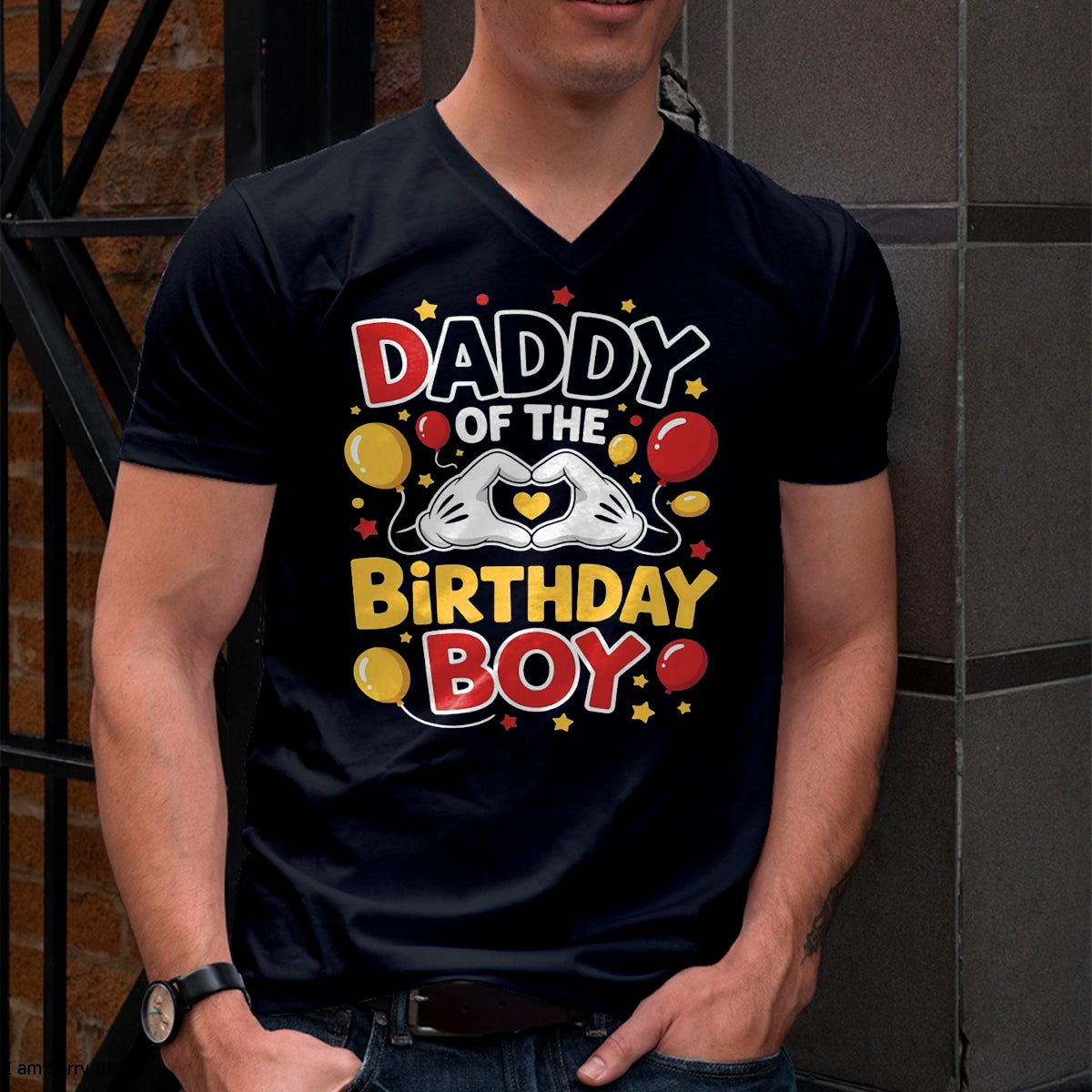 Daddy Of The Birthday Boy Shirt matching Dad Son Family Bday T-Shirt - Gift From Dad Unisex T-Shirt/Hoodie - NGHL00 (SKUT-2310EMAILDS-16)