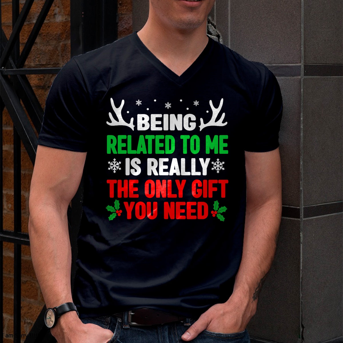 Being Related To Me Funny Christmas Shirts Women Men Family T-Shirt - Christmas Unisex T-Shirt/Hoodie/Sweatshirt - NGHL00