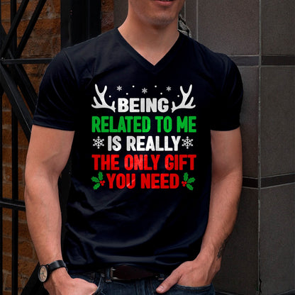 Being Related To Me Funny Christmas Shirts Women Men Family T-Shirt - Christmas Unisex T-Shirt/Hoodie/Sweatshirt - NGHL00