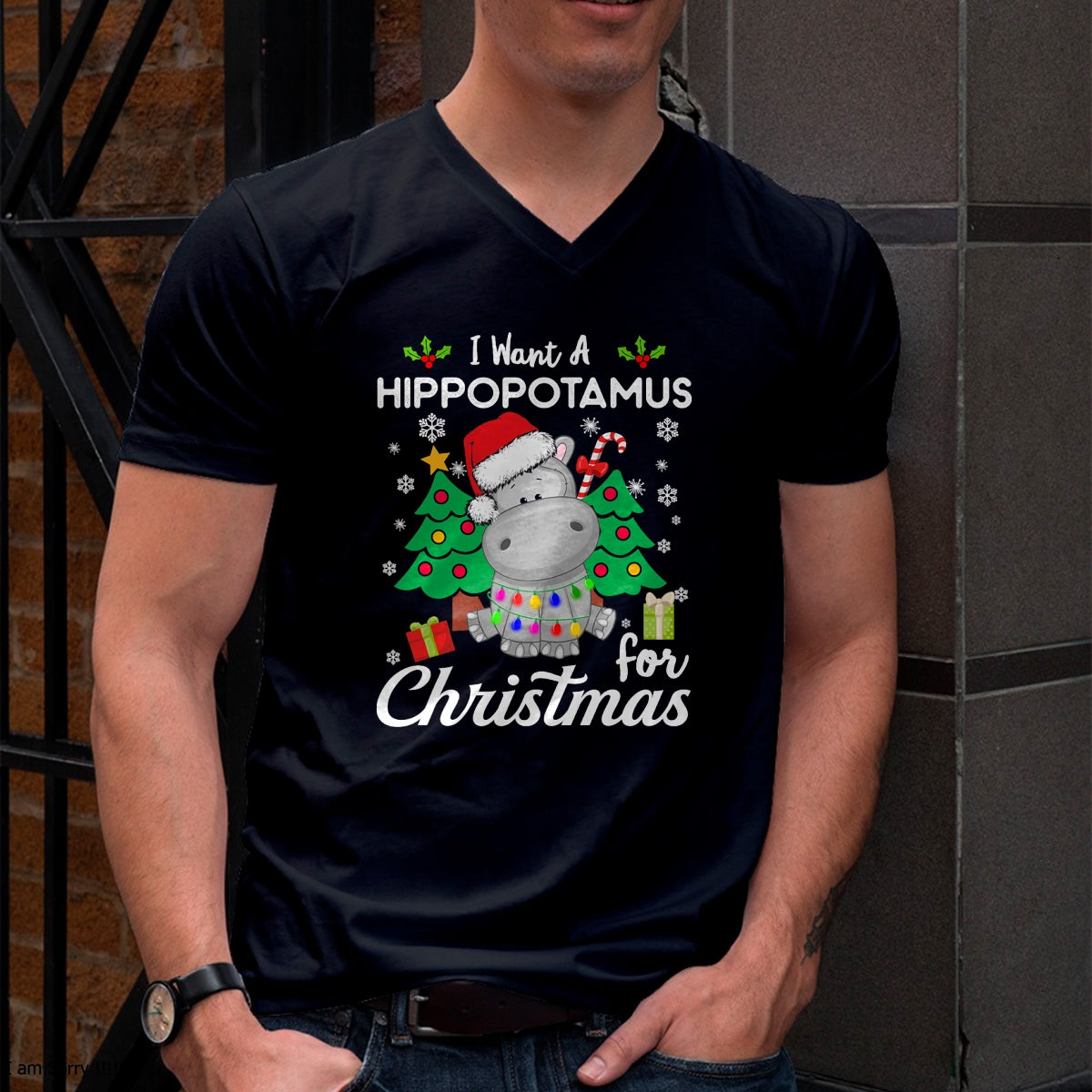 I Want A Hippopotamus For Christmas Cute Gift Xmas Costume T-Shirt - Christmas Unisex T-Shirt/Hoodie/Sweatshirt - NGHL00