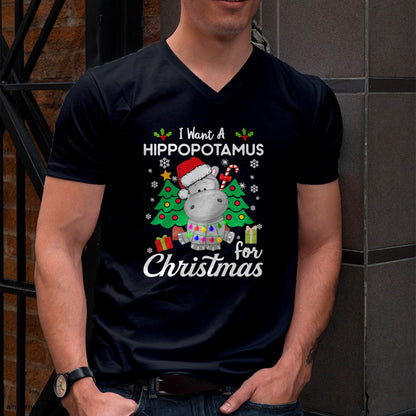 I Want A Hippopotamus For Christmas Cute Gift Xmas Costume T-Shirt - Christmas Unisex T-Shirt/Hoodie/Sweatshirt - NGHL00