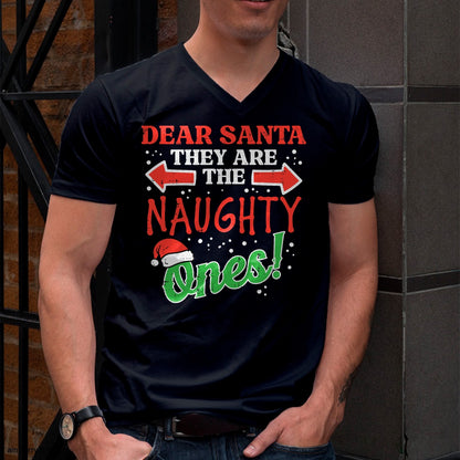 Dear Santa They Naughty Ones Christmas Xmas Men Women Kids T-Shirt - Christmas Unisex T-Shirt/Hoodie/Sweatshirt - NGHL00