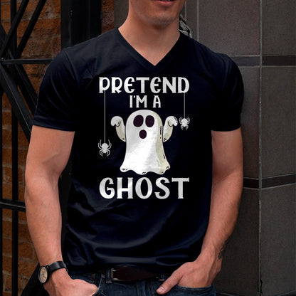 Funny Pretend I'm A Ghost Lazy Halloween Costume T-Shirt - Halloween Unisex T-Shirt/Hoodie - NGHL00