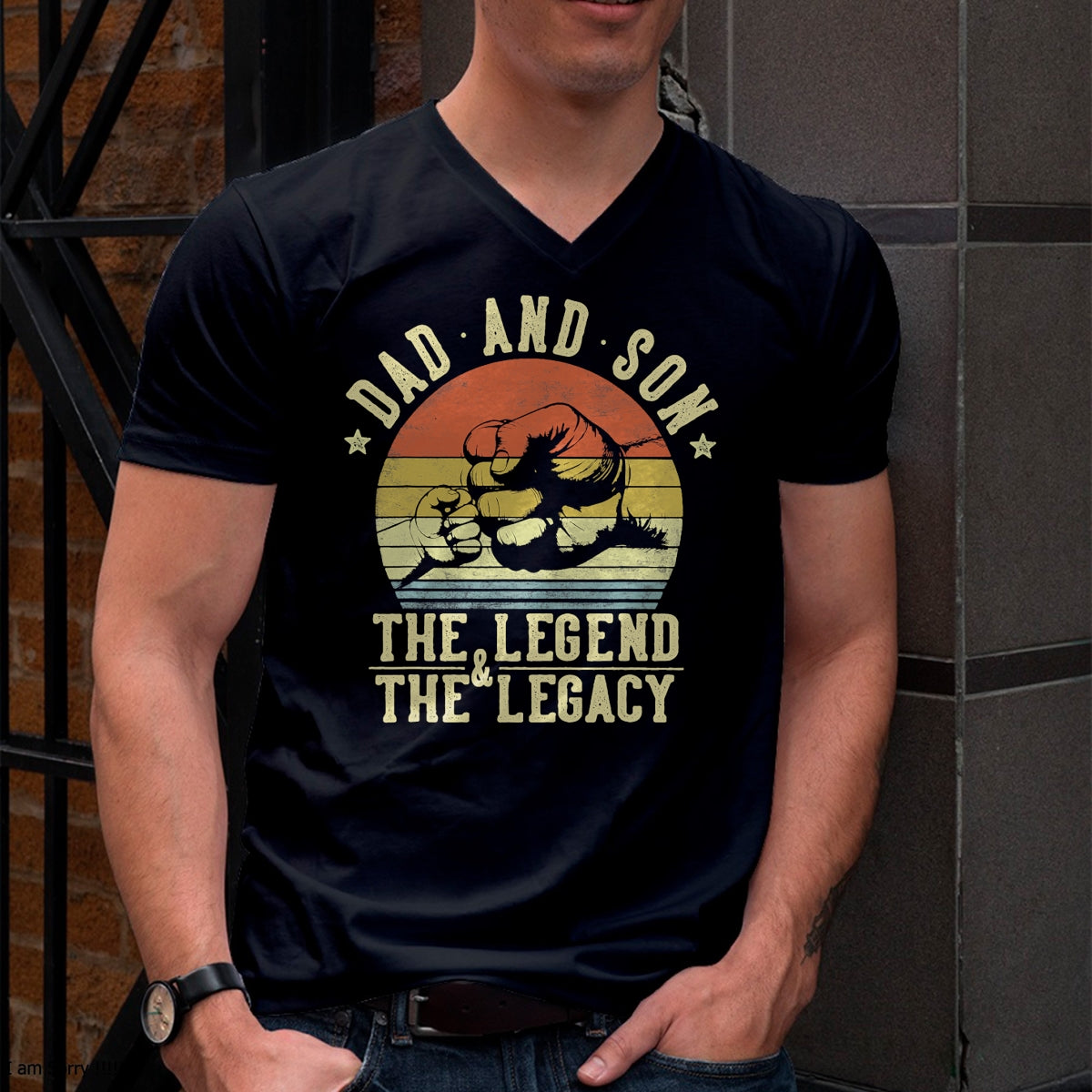 Dad and Son The Legend And The Legacy Gifts Dad T-Shirt - Gift From Dad Unisex T-Shirt/Hoodie - NGHL00 (SKUT-2310EMAILDS-09)