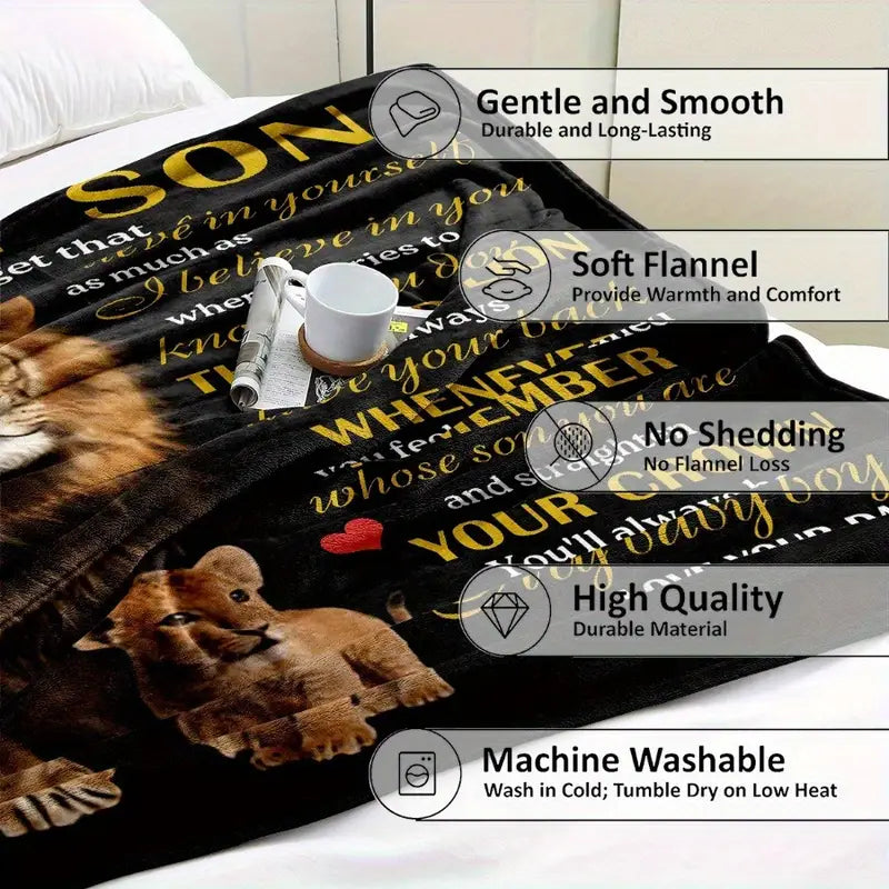 BLANKET FOR SON FROM DAD – COMFORT & WARMTH GIFT Sherpa Fleece Blanket - FULL (SKUB12-56)