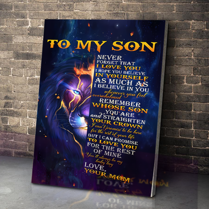 To My Son From Mom Canvas