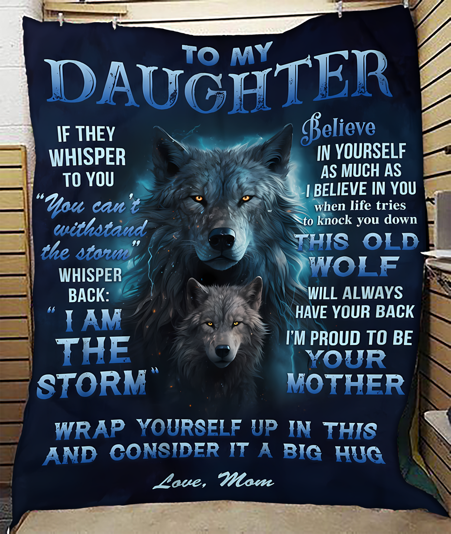 BLANKET FOR DAUGHTER – COMFORT & WARMTH GIFT FROM MOM Sherpa Fleece Quilt Blanket NGHL00 (SKUB12-97)