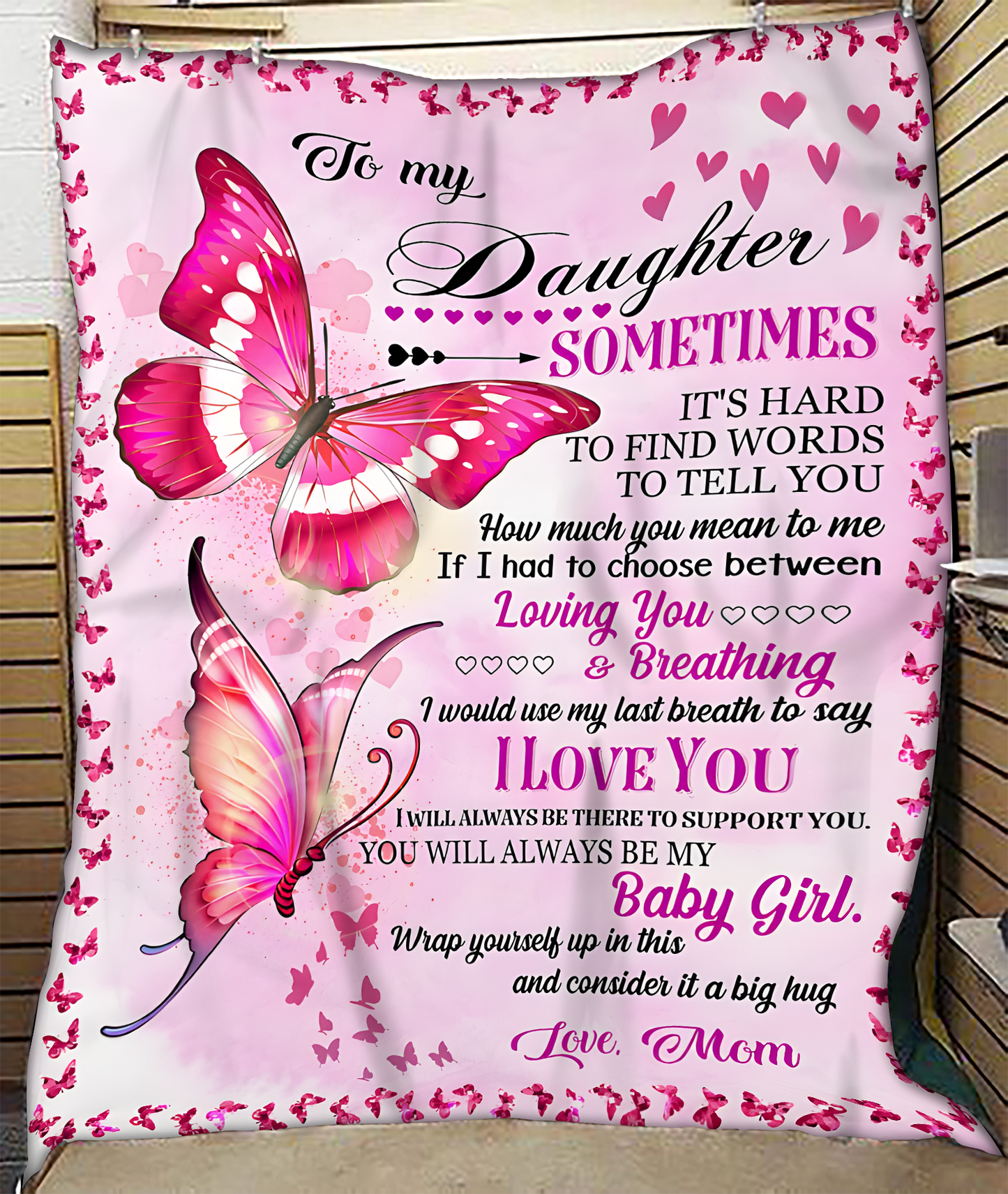 BLANKET FOR DAUGHTER – COMFORT & WARMTH GIFT FROM MOM Sherpa Fleece Quilt Blanket NGHL00