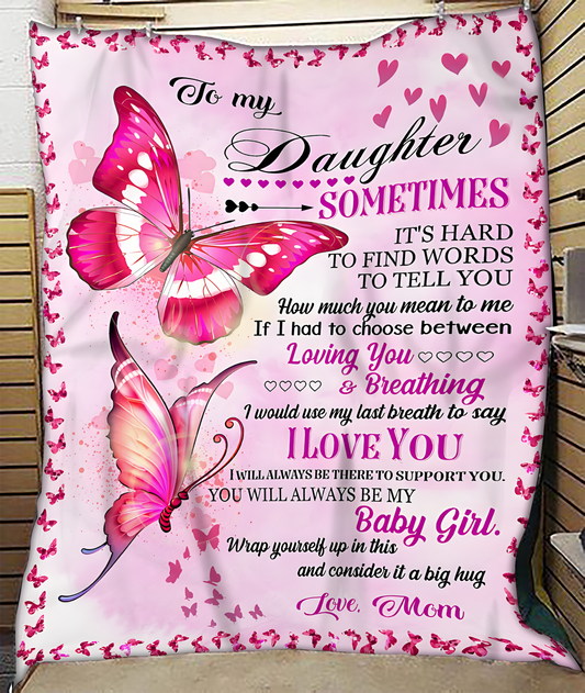 BLANKET FOR DAUGHTER – COMFORT & WARMTH GIFT FROM MOM Sherpa Fleece Quilt Blanket NGHL00