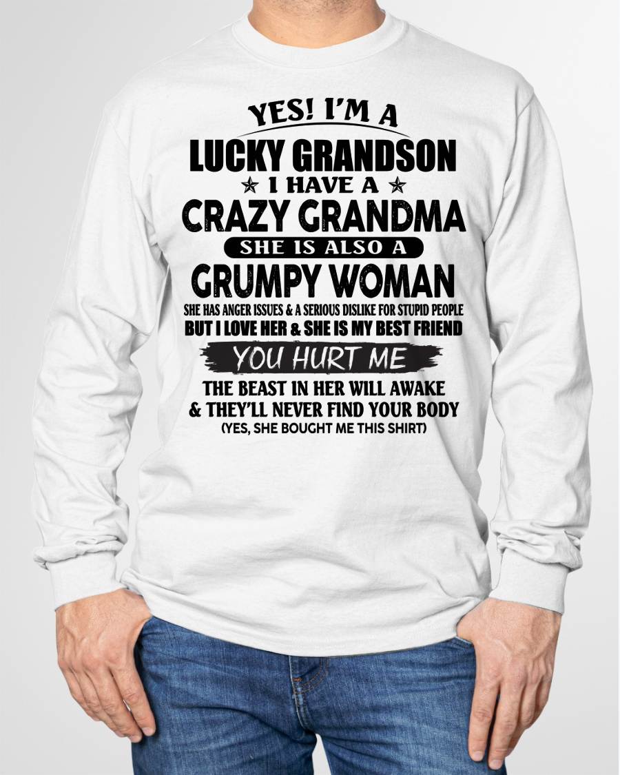 LUCKY GRANDSON OF CRAZY GRANDMA -  PERFECT GIFT FROM GRANDMA - NGHL00 (SKU12-113-00)
