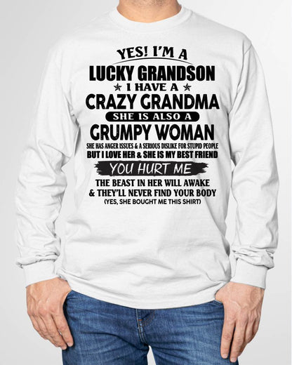 LUCKY GRANDSON OF CRAZY GRANDMA -  PERFECT GIFT FROM GRANDMA - NGHL00 (SKU12-113-00)