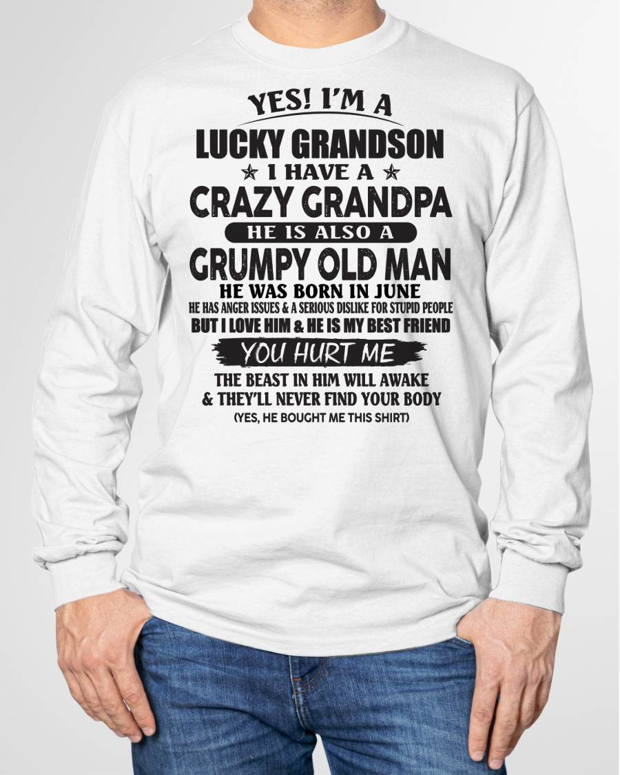 JUNE - LUCKY GRANDSON OF CRAZY GRANDPA -  PERFECT GIFT FROM GRANDPA - NGHL06 (SKU12-145-06)
