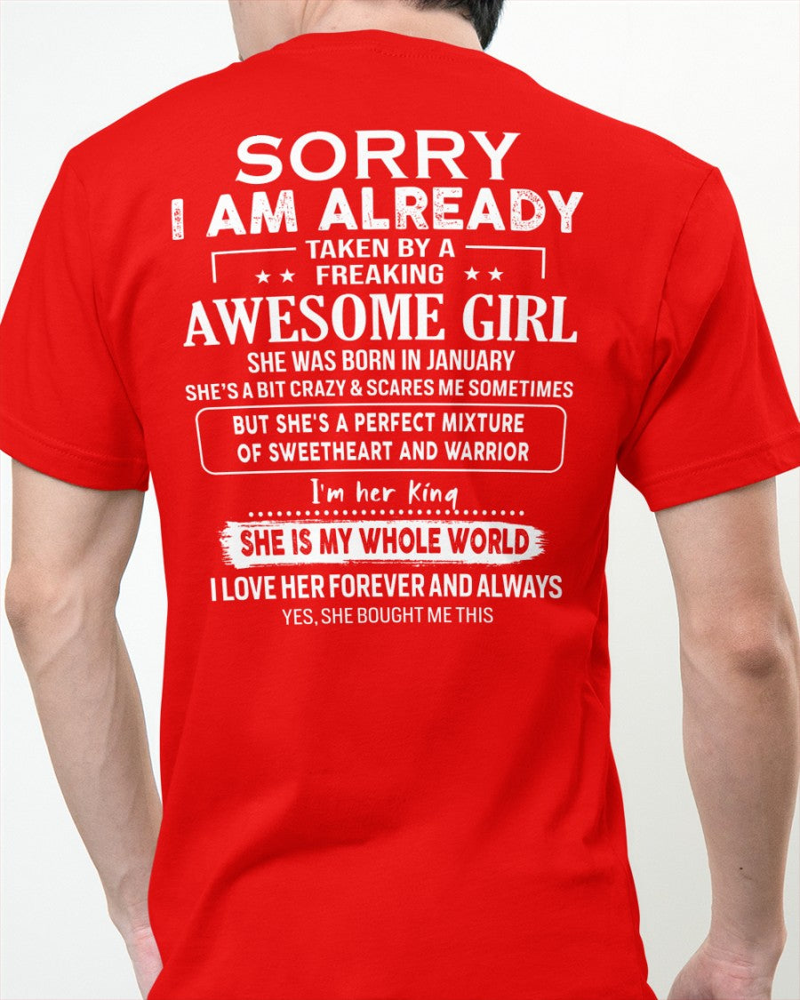January - Awesome girl - Perfect gift for your boyfriend - (SKU04-86-01) - From Wife NGHL01