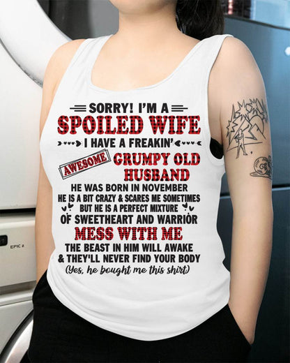 NOVEMBER - SPOILED WIFE OF AWESOME GRUMPY OLD HUSBAND - PERFECT GIFT FROM HUSBAND - NGHL11 (SKU12-111-11)