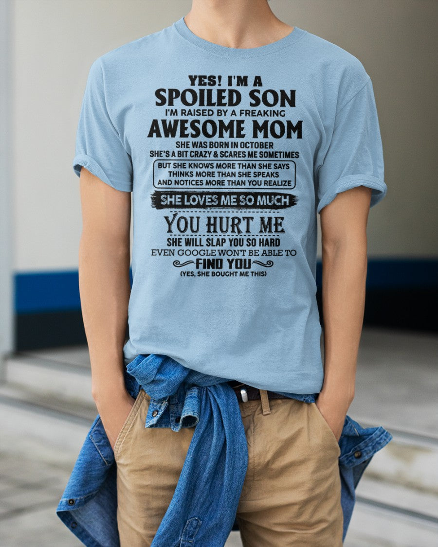 October - Awesome Mom - Perfect gift for son From Mom - NGHL10 (SKU-SPW-10)