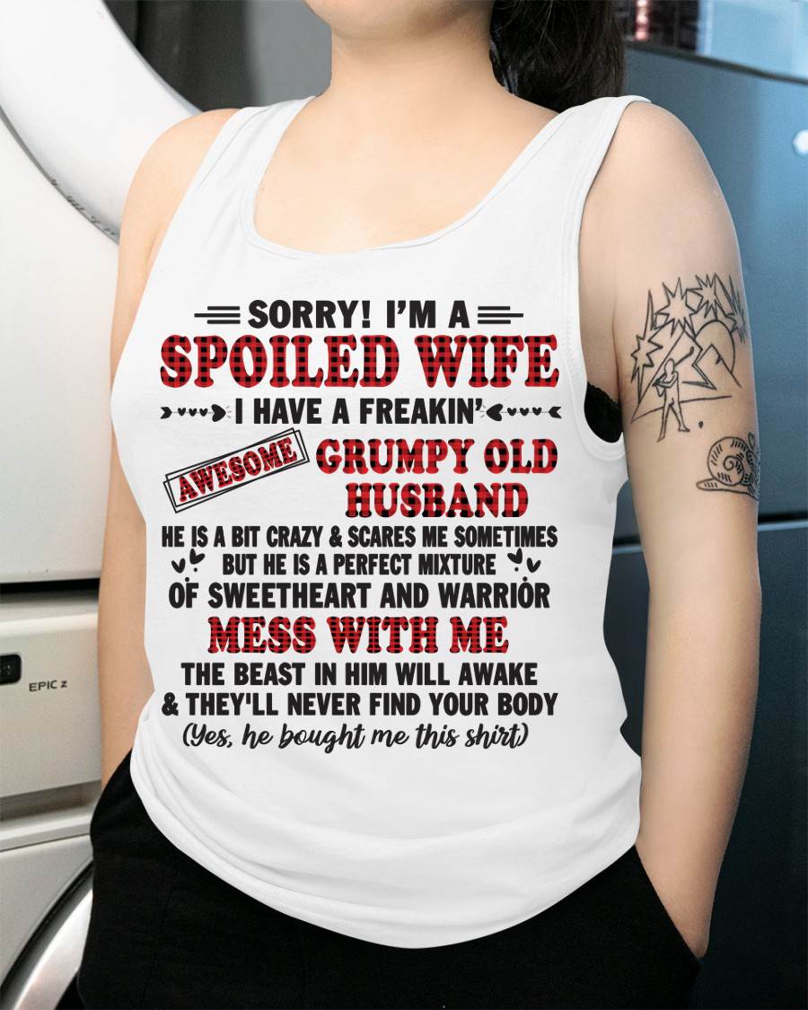 SPOILED WIFE OF AWESOME GRUMPY OLD HUSBAND - PERFECT GIFT  FROM HUSBAND - NGHL00 (SKU12-111-00)